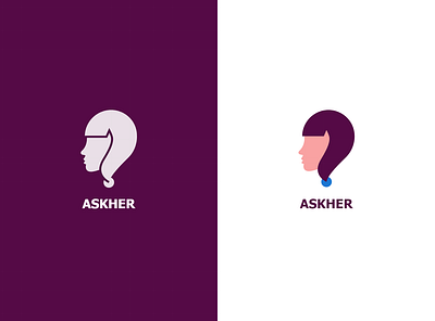 ASKHER Logo brand girl her logo she woman