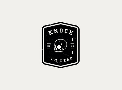 Knock 'Em Dead branding design icon identity illustration vector