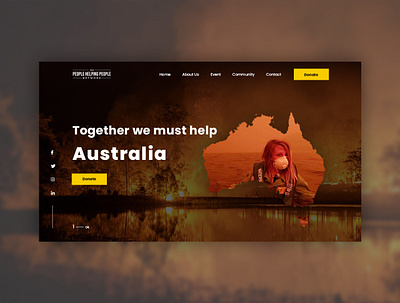 Fundraising for Australia burn bushfire creative fundraising help homepage landing page design minimal nature ui design ux design visual design website