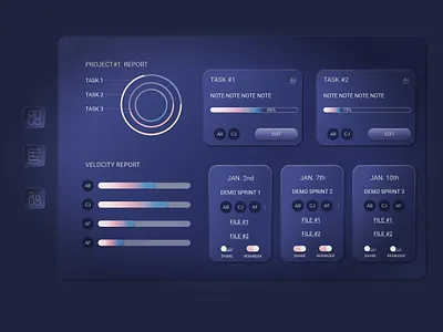 Project Management Interface Design app design ui ux
