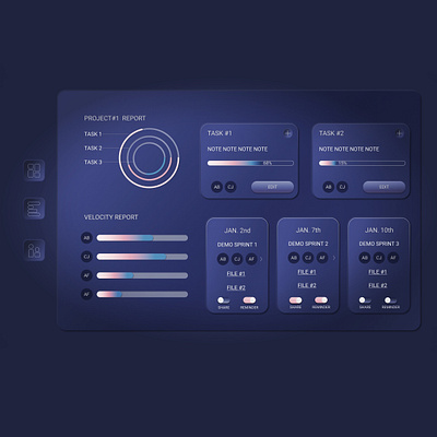 Project Management Interface Design app design ui ux