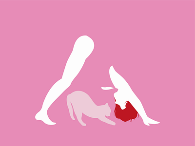 Adho mukha svanasana design illustration vector yoga pose