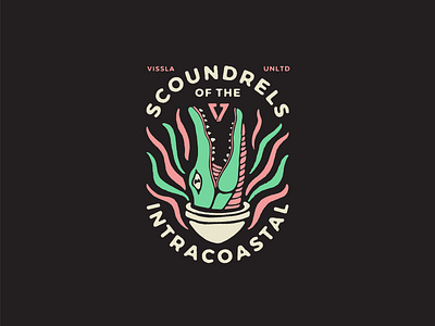 Scoundrels Alligator alligator east coast gator illustration screenprint tee design typography vissla