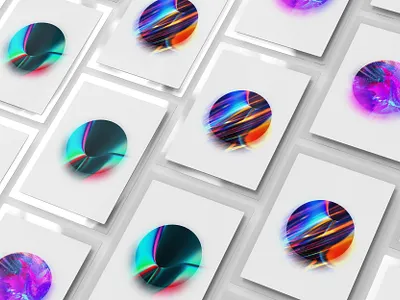 Chromatic Color 3d branding c4d clean color colorful home illustration light logo rainbow typography