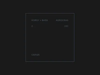 Korgy + Bass — Release labels layout music typography typography art