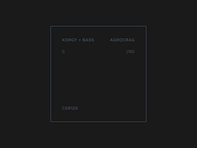 Korgy + Bass — Release labels layout music typography typography art