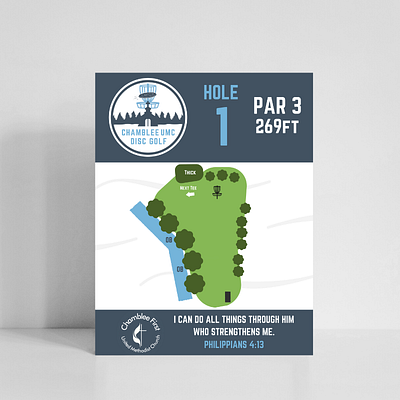 Chamblee Church Disc Golf Signage affinitydesigner atlanta design disc golf frisbee georgia signs sports