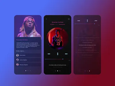 Music Player Design app black clean colorful concept dailyui dark app dark mode design icon illustration interface ios music app music player ui ux