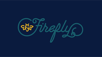 Firefly Script logo branding design lettering logo vector yellow