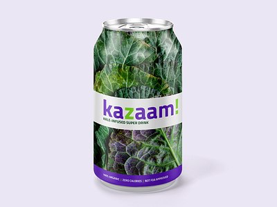 Kazaam! fun kale packaging photography soda