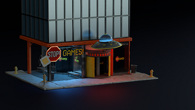 Stop Games 3d 3d animation 3d artist 3d design 3d modeling c4d design illustration octane render virtual reality