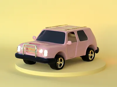 Pink Suv Miniature 3d 3d animation 3d art 3d artist 3d artwork 3d modelling ar c4d cute matchbox octane render vr