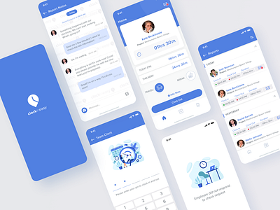 Time Tracker application app sketch ui