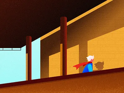 Looking forward to a sunny day illustration