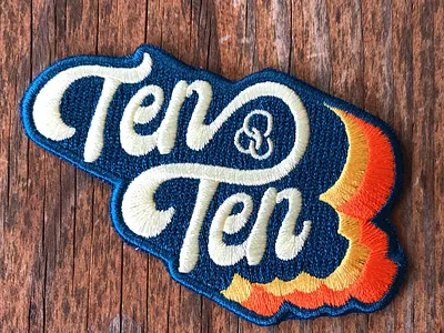 Ten Ten Embroidered Patch apparel embroidery illustration logo logotype typography