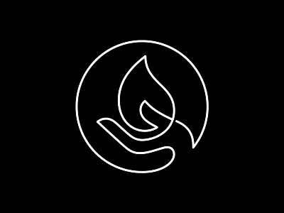 Hand with Fire fire fire logo hand hand logo icon logo mark symbol