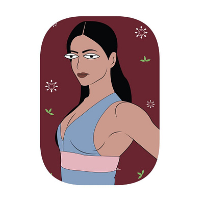 Jamini Roy Style Painting Illustration By Shree Bhattacharya animation app art brand branding character design identity illustration illustrator vector