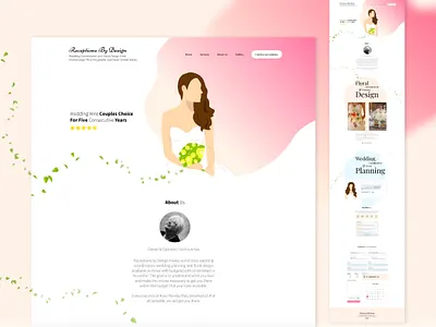 Receptions By Design: Website Refresh adobe xd design gradient illustration typography ui ux web website design weddings