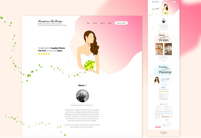 Receptions By Design: Website Refresh adobe xd design gradient illustration typography ui ux web website design weddings