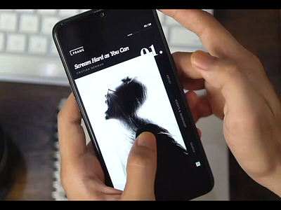 Frame Interaction Design app design interaction motion design photography ui ux website
