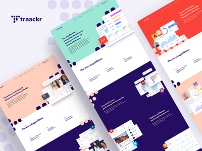 Traackr - Website ads advertising advertorial celebrity dashboard design finance flat influencer instagram landing page minimal social media twitter ui ux website