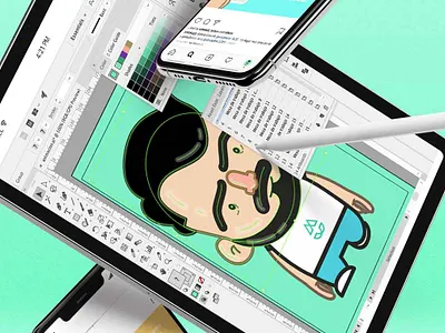 Linkink tattoo app animation app branding character characterdesign design illustration socialmedia tattoo tattoo art tattoos vector