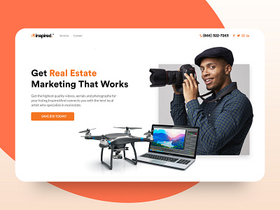 Real Estate Photography Web Inspiration branding clean corporate design home page landing page mortgage photographer photography real estate redesign ui uidesign uiux user inteface ux uxdesign web web design website