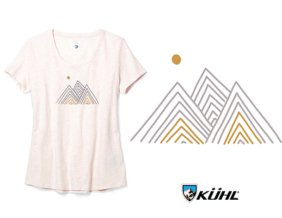 KUHL Women's Graphic Tees branding clothing graphic tee illustration kuhl kuhl landscape line art merchandise merchandise design mountains nature outdoors print t shirt women