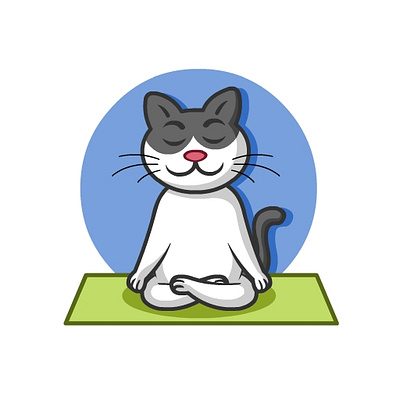 Yoga cat appdesign cartoon art character design creative illustration logo mascot design sticker vector