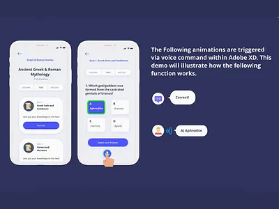 Adobe XD Daily Challenge (Day 6) adobe xd animation design graphic design ui ux vector visual design voice assistant voice over xddailychallenge