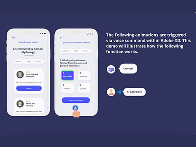 Adobe XD Daily Challenge (Day 6) adobe xd animation design graphic design ui ux vector visual design voice assistant voice over xddailychallenge