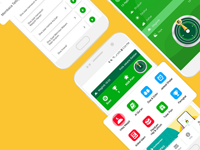 muslimpocket app branding clean design flat ios mobile ui ux vector