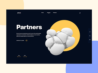 Afiniti Landingpage Exploration 3d art clean cloth dark interface landingpage layout style typogaphy website