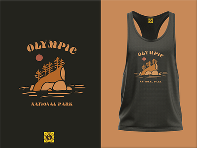 Parks Project Summer Tanks california illustration merch design national parks nature olympic national park outdoors t shirt tank top washington yosemite