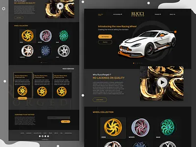 Rucci Forged Website Redesign automobiles automotive design car design car website clean industrial design landing page layout minimal product design sport ui ux design web website