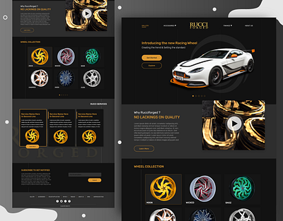 Rucci Forged Website Redesign automobiles automotive design car design car website clean industrial design landing page layout minimal product design sport ui ux design web website