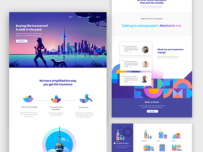 Big life decisions color palette digital digital illustration insurance pattern product design product illustration story visual language web web design