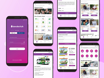 Bawa Berkah Crowdfunding app branding campaign design charity concept crowdfunding apps crowdfunding campaign design flat illustration mobile app design ui uidesign ux