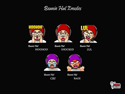 Beanie Hat Twitch Emotes creativity cry customemote customemotes design emoji emote emoteart emotes graphic graphicforstream hoohoo lul rage shocked sticker streamers twitchemote twitchemotes twitchstreamer