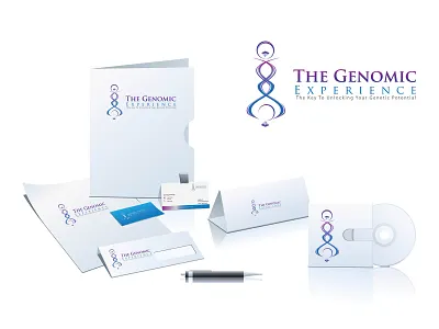 The Genomic biology biomedical biotechnology body colorful dna evolution exact gene genetic genome health helix hexagon hive hospital human knowledge lab logo design