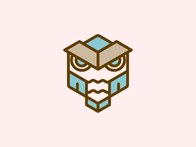 Owl + Hexagon animal bird branding eyes feather geometric geometry hexagon icon illustration line logo owl