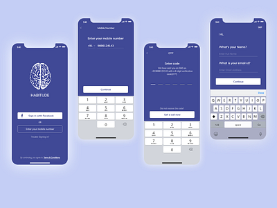 iOS App UI Login Screens ios app ios app ui login ui minimal ux ux ui design vector