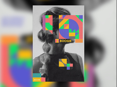 Boogie | Random Word Posters 2020 colour design halftone photoshop poster poster art