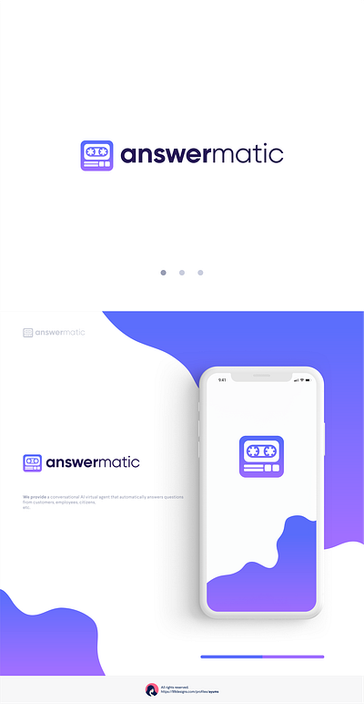 Answermatic brand fiverr fiverr.com fiverrgigs flat graphic design logo logo designer minimal minimalist