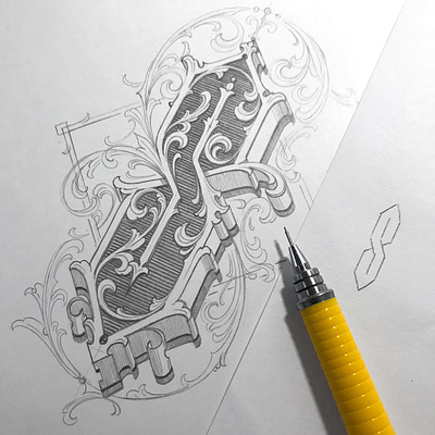 S hand lettering pencil schmetzer typography