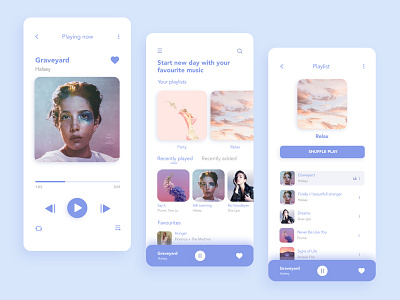 Music player UI concept minimalism mobile mobile ui music app music application music player music player ui ui ui design