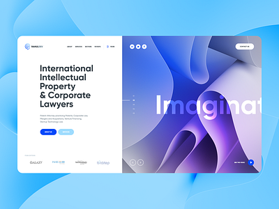 Rahul Dev 💡 3d abstract agency design hero illustration landingpage morph onepage poland theme ui ux web webdesign webdesigner website wordpress