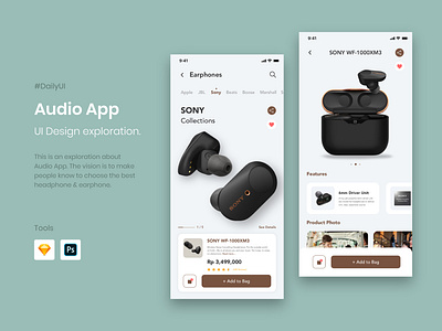 Audio App UI Design Exploration audio mobile app ui ui ux ui design ux ux design