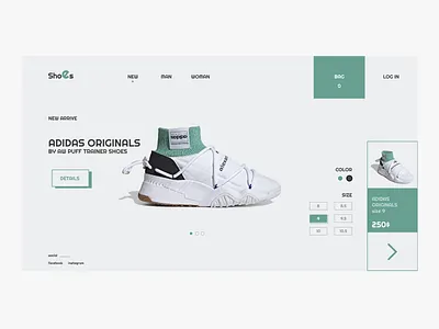 adidas shoes adidas black black white color design dribbble green man minimal shoes shop shopping ui uidesign uiux uiuxdesign ux woman