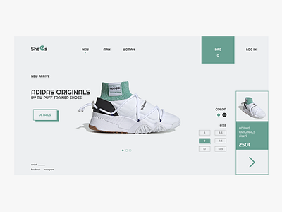 adidas shoes adidas black black white color design dribbble green man minimal shoes shop shopping ui uidesign uiux uiuxdesign ux woman